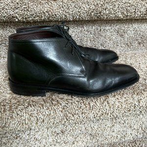 Salvatore Ferragamo Men's Studio Black Leather Chukka Boots